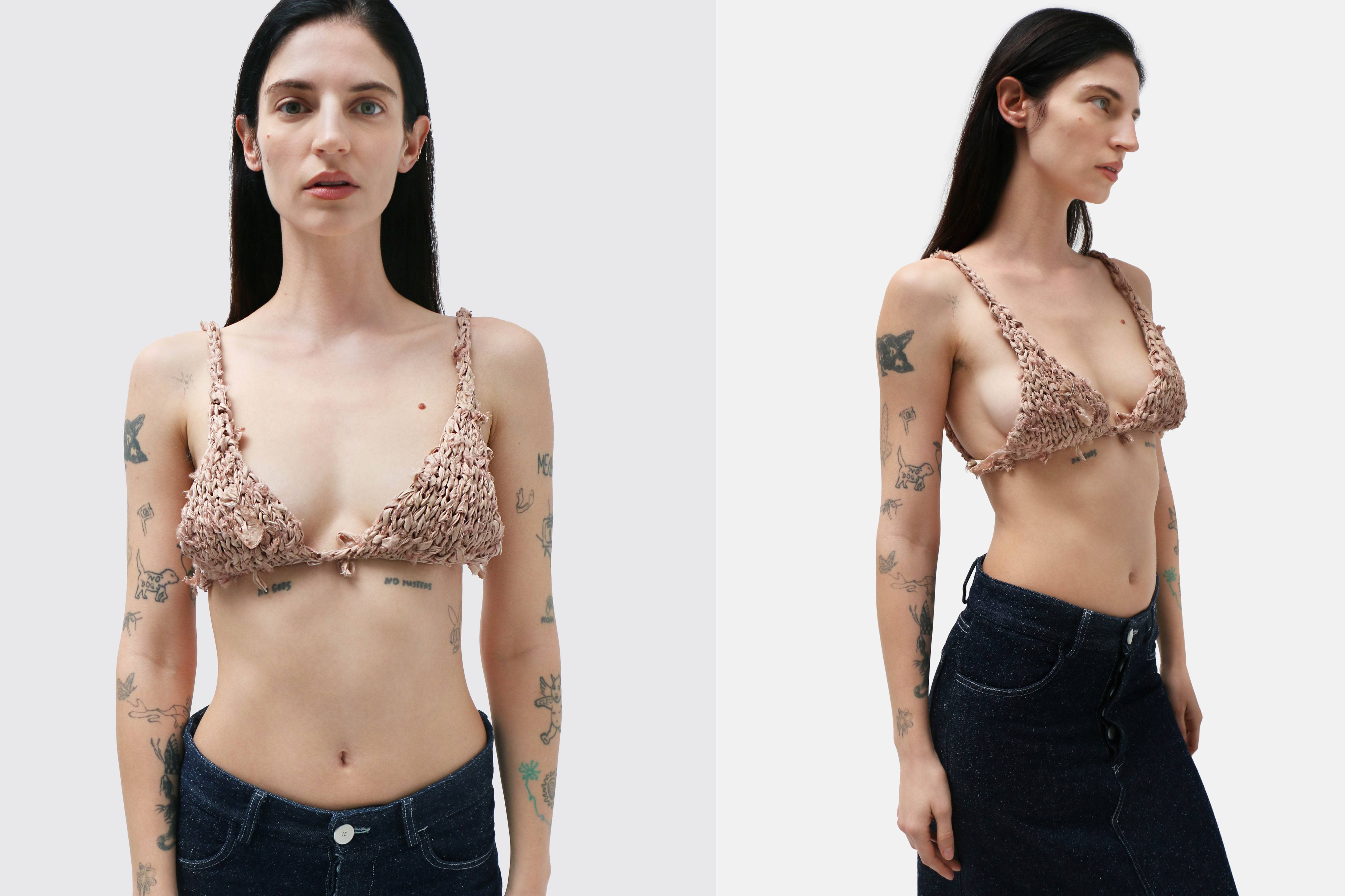 Beige Silk Bralette