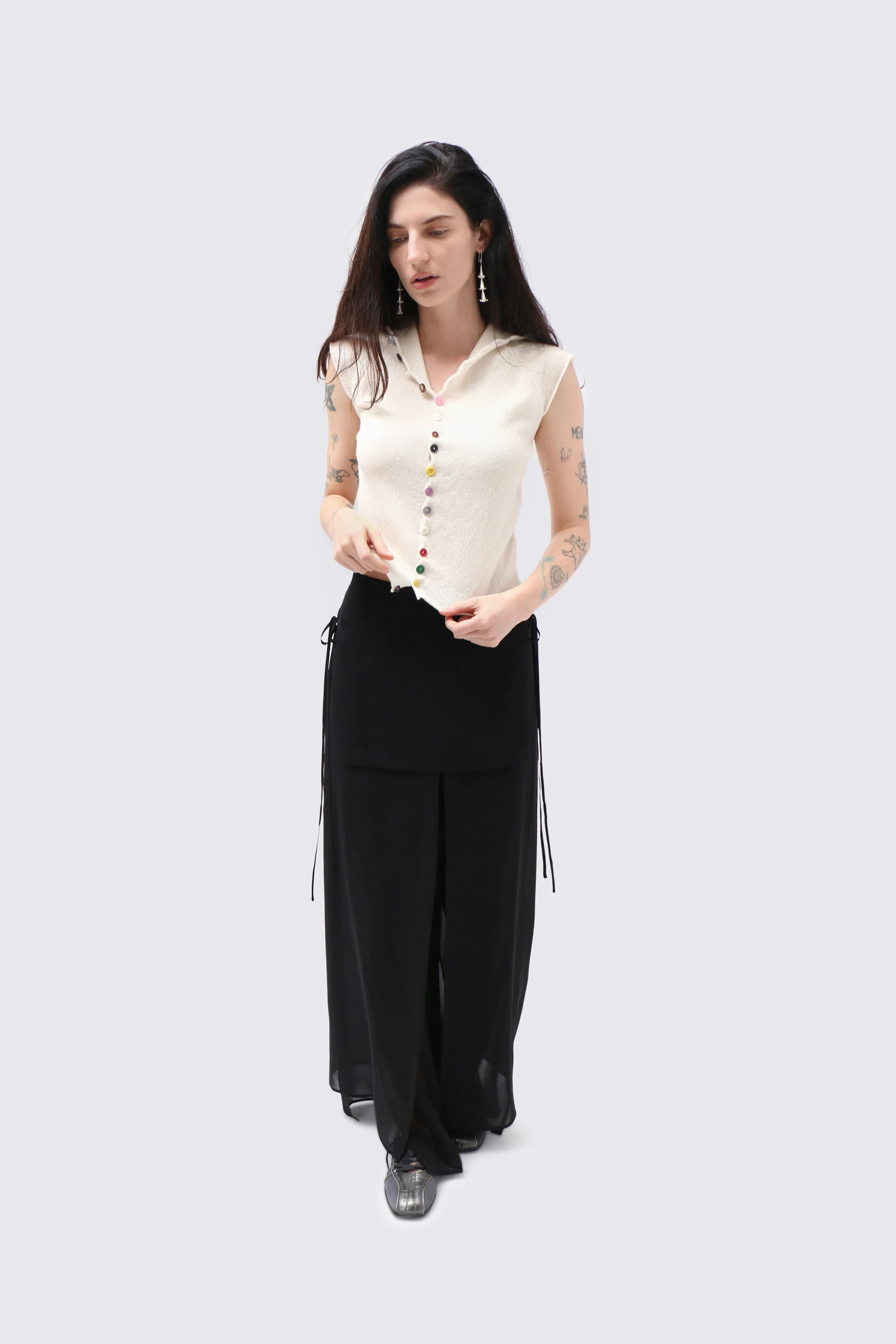 Cream Raglan Button Tee 2